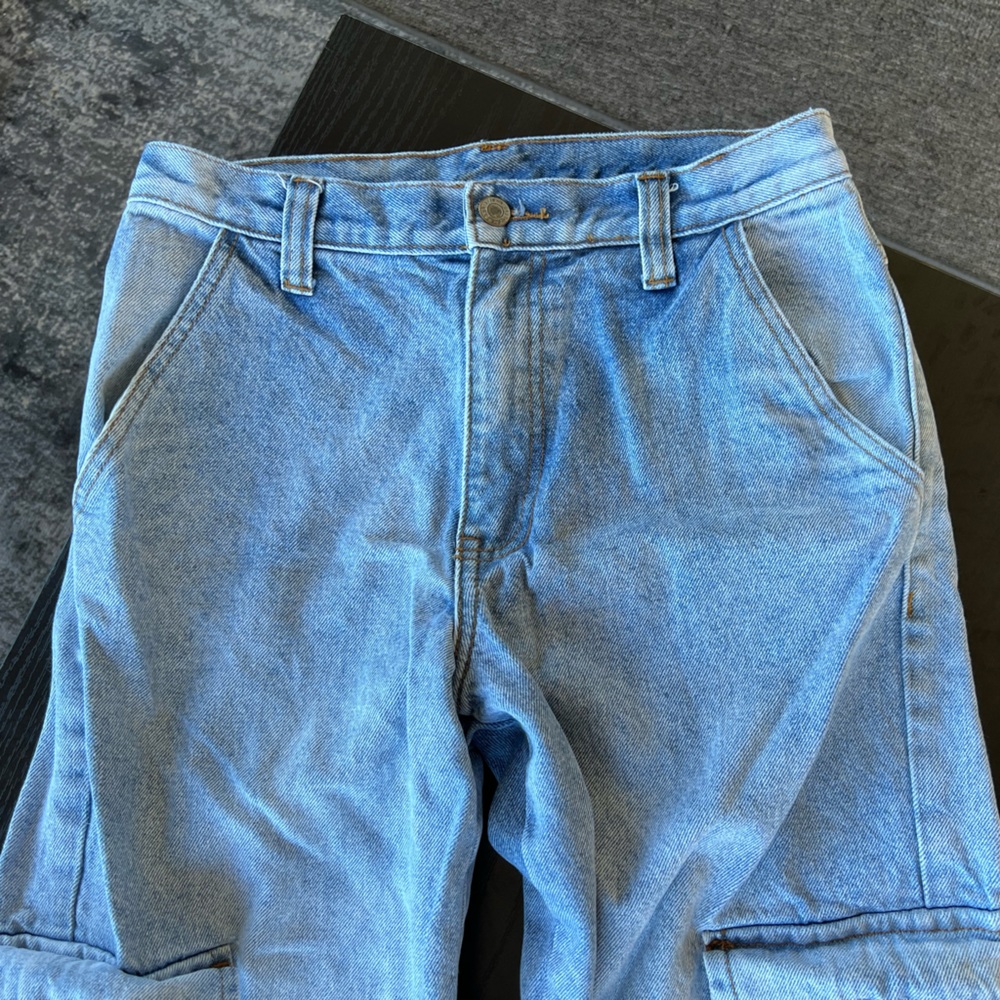 brandy melville wide leg cargo jeans - Picture 3 of 5